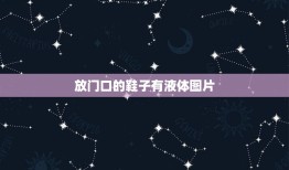 放门口的鞋子有液体图片，鞋子放门外结果鞋里多了液体