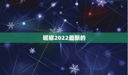 昵称2022最新的，昵称2021最新的