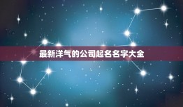 最新洋气的公司起名名字大全，霸气的公司名字大全