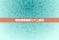 香的燃烧图解七十二香谱，怎么看烧香图解（香谱）？是烧香的期间看，还是等