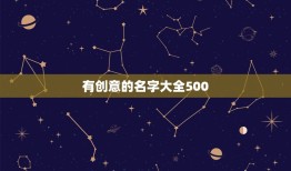 有创意的名字大全500，名字创意设计