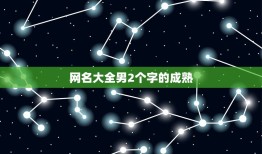 网名大全男2个字的成熟，成熟两字好听网名