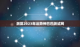 测算2023年运势神巴巴测试网，2023年运程测试