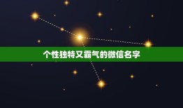 个性独特又霸气的微信名字，微信个性名称大全霸气