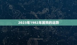 2023年1982年属狗的运势(狗年大展宏图)