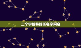 二个字独特好听名字网名，两个字独特好听名字网名