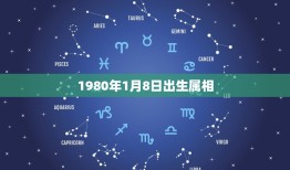 1980年1月8日出生属相，男 1980年1月8日早8:00生(农历十