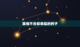 属相不合却幸福的例子(他们的爱情不受属相束缚)