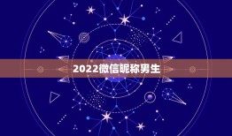 2022微信昵称男生，男生微信昵称2023最新的