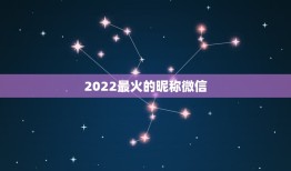 2022最火的昵称微信，2022年微信名最霸气的