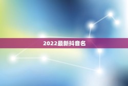 2022最新抖音名，2021最新抖音网名