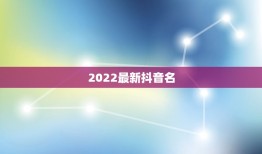 2022最新抖音名，2021最新抖音网名