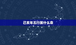 己亥年五行属什么命，己亥日五行属什么