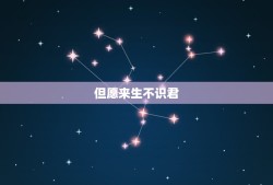 但愿来生不识君，前女友说 此生与君无佳期，惟愿来世不相识，这是什