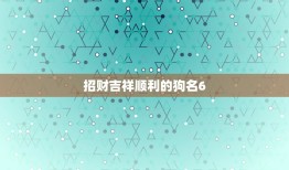 招财吉祥顺利的狗名6，表示水多，能得到水的狗名字