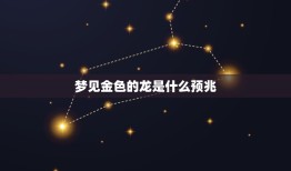 梦见金色的龙是什么预兆，梦见金色的龙是什么征兆？