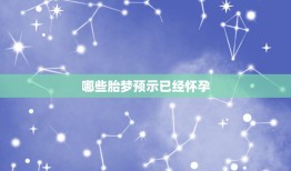 哪些胎梦预示已经怀孕，关于胎梦，预示的是什么.