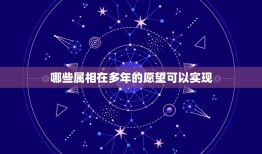 哪些属相在多年的愿望可以实现，成龙导演的电影《十二生肖》表达的愿望成为