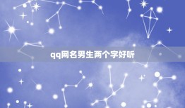 qq网名男生两个字好听，  网名男生2个字