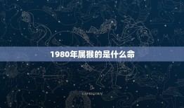 1980年属猴的是什么命，猴年1980年12月30日9点生命好吗？