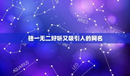 独一无二好听又吸引人的网名，什么网名最好听而拽独一无二的