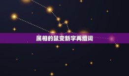 属相的鼠变新字再组词，加上不同的偏旁组成新字，再分别组词.属