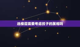 选楼层需要考虑孩子的属相吗，风水学讲买楼房选楼层要与家人属相相符对吗？