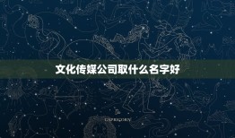 文化传媒公司取什么名字好，【公司起名】本人想开一家文化传播公司，想请大