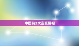 中国前2大富豪属相，十二生肖中哪个肖能称为大富豪.