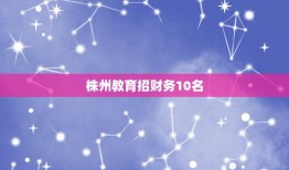 株州教育招财务10名，株洲市教育局的人员编制