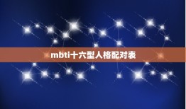 mbti十六型人格配对表，MBTI人格类型