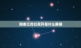 阳春三月红花开是什么属相，阳春三月红花在，西厢园里有二一.以上诗句代表