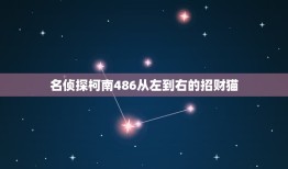 名侦探柯南486从左到右的招财猫，名侦探柯南486后面的分集目录