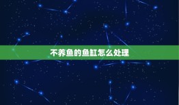 不养鱼的鱼缸怎么处理，鱼缸不养鱼怎样废物利用