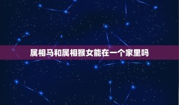 属相马和属相猴女能在一个家里吗，姐妹两一个属马一个属猴能够和睦相处吗？