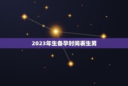 2023年生备孕时间表生男(科学调控生男生女的方法)