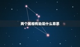 两个属相有劫是什么意思，劫字大概是指的什么生肖？