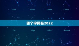 四个字网名2022，四个字网名2019