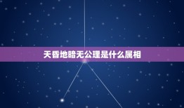 天昏地暗无公理是什么属相，天昏地暗无公理，一四五九中本期猜一数字或生肖