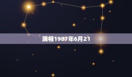 属相1987年6月21，1987年属兔人的5月21日出生的人命运