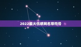 2022最火伤感网名带符号，2023最新伤感伤心网名带符号