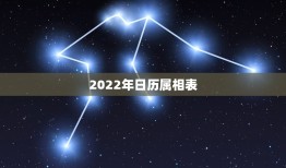 2022年日历属相表