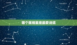 哪个属相星座最爱说谎，那个星座的人最爱说谎言？