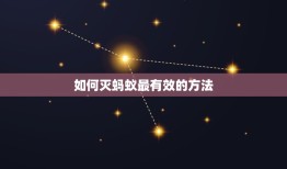 如何灭蚂蚁最有效的方法，灭蚂蚁什么方法最有效？