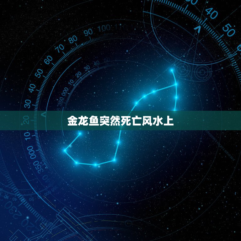 金龙鱼突然死亡风水上，家里养的金龙鱼六年，突然死了，请问代表什么