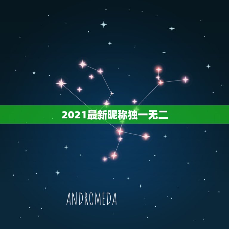 2021最新昵称独一无二，2021独一无二男生网名有哪些？