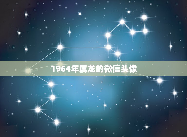 1964年属龙的微信头像，我是64年属龙的命太苦了，挽个什么样的微信图