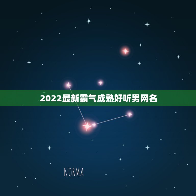 2022最新霸气成熟好听男网名，2023年男人成熟稳重网名