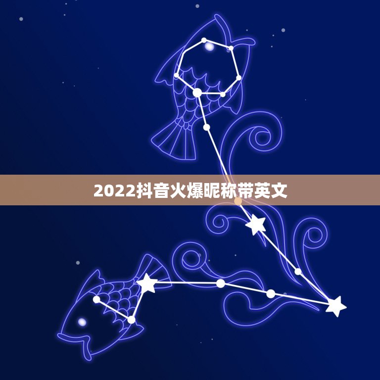 2022抖音火爆昵称带英文，2023最火的抖音名英文