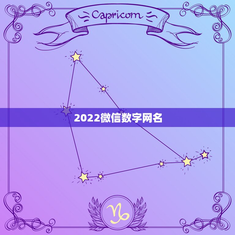 2022微信数字网名，2021数字微信网名